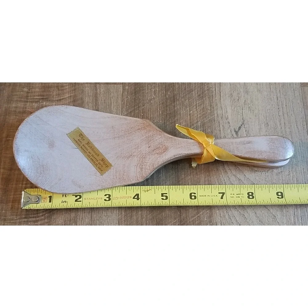 Vintage Kitchen Kitsch Decor Wood Salad Servers Utensils Fork and Spoon Cottage‎
